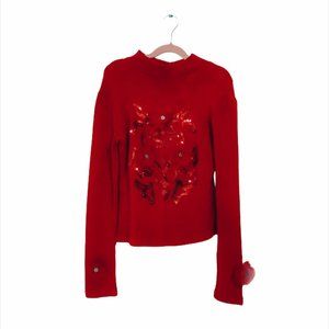 🦀2/$25 NWT! European Sequin Feather Sweater!